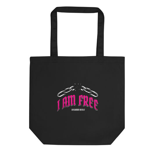 Eco Tote Bag (I AM FREE in pink)