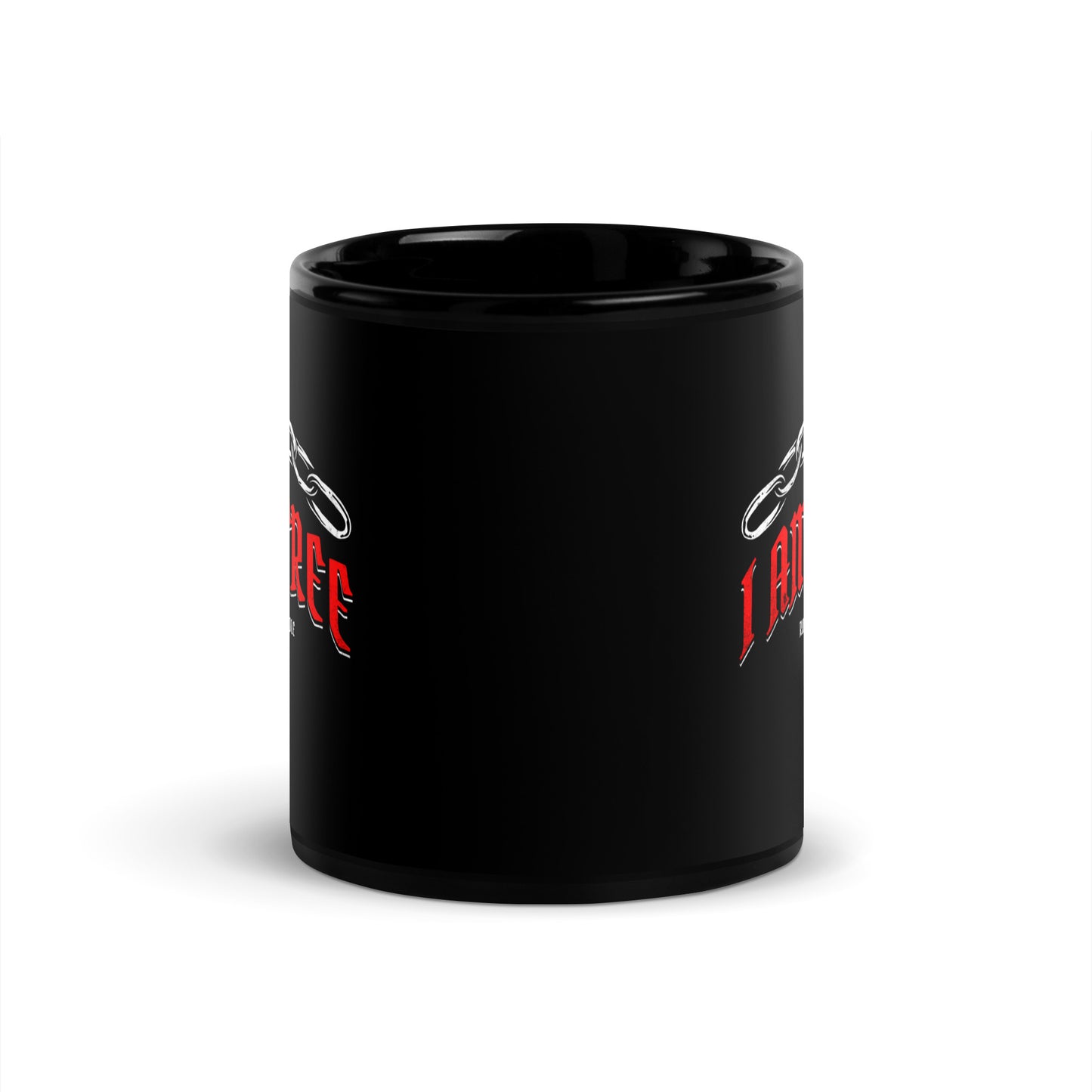 I am Free (Red) Black Glossy Mug