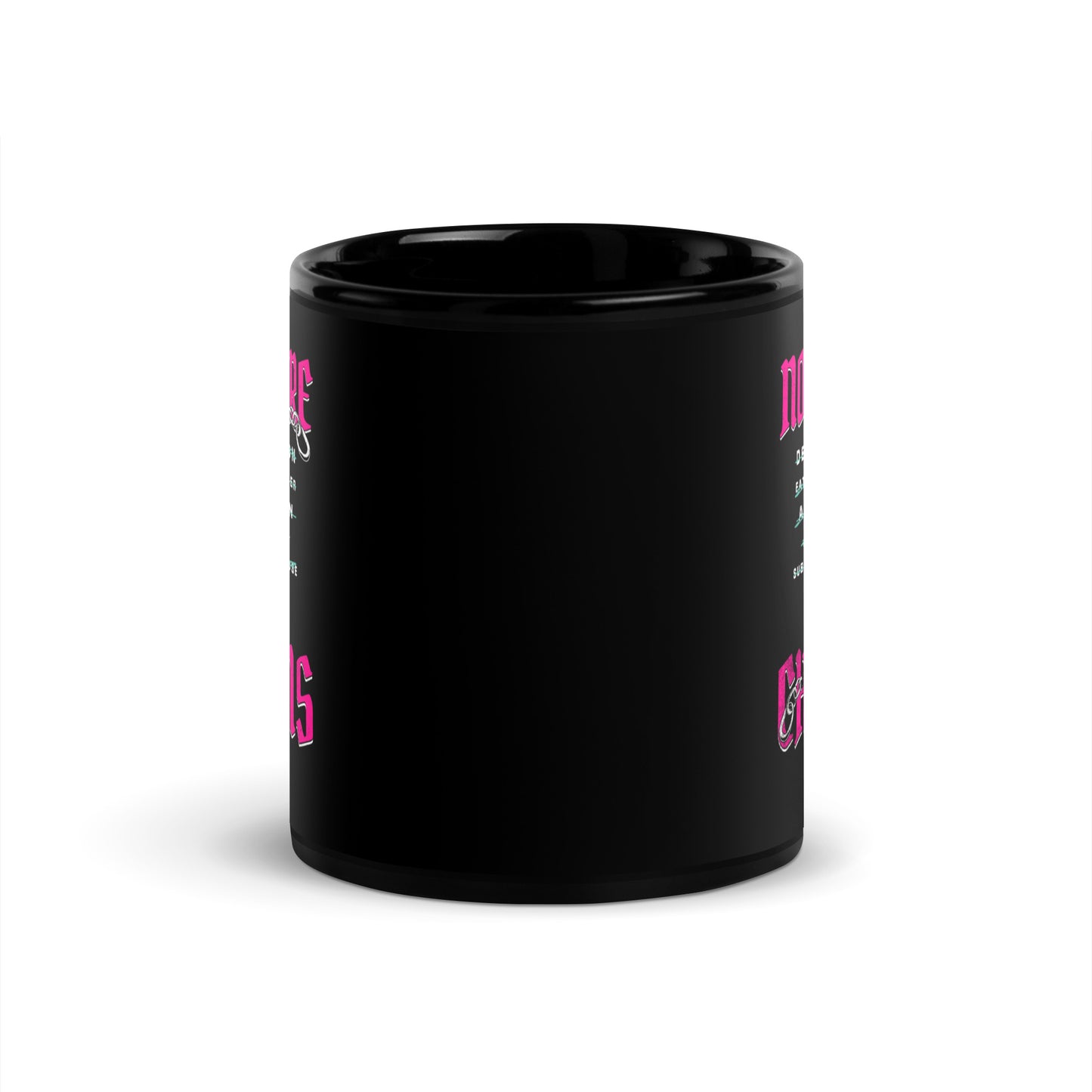 No More Chains (Pink) Black Glossy Mug