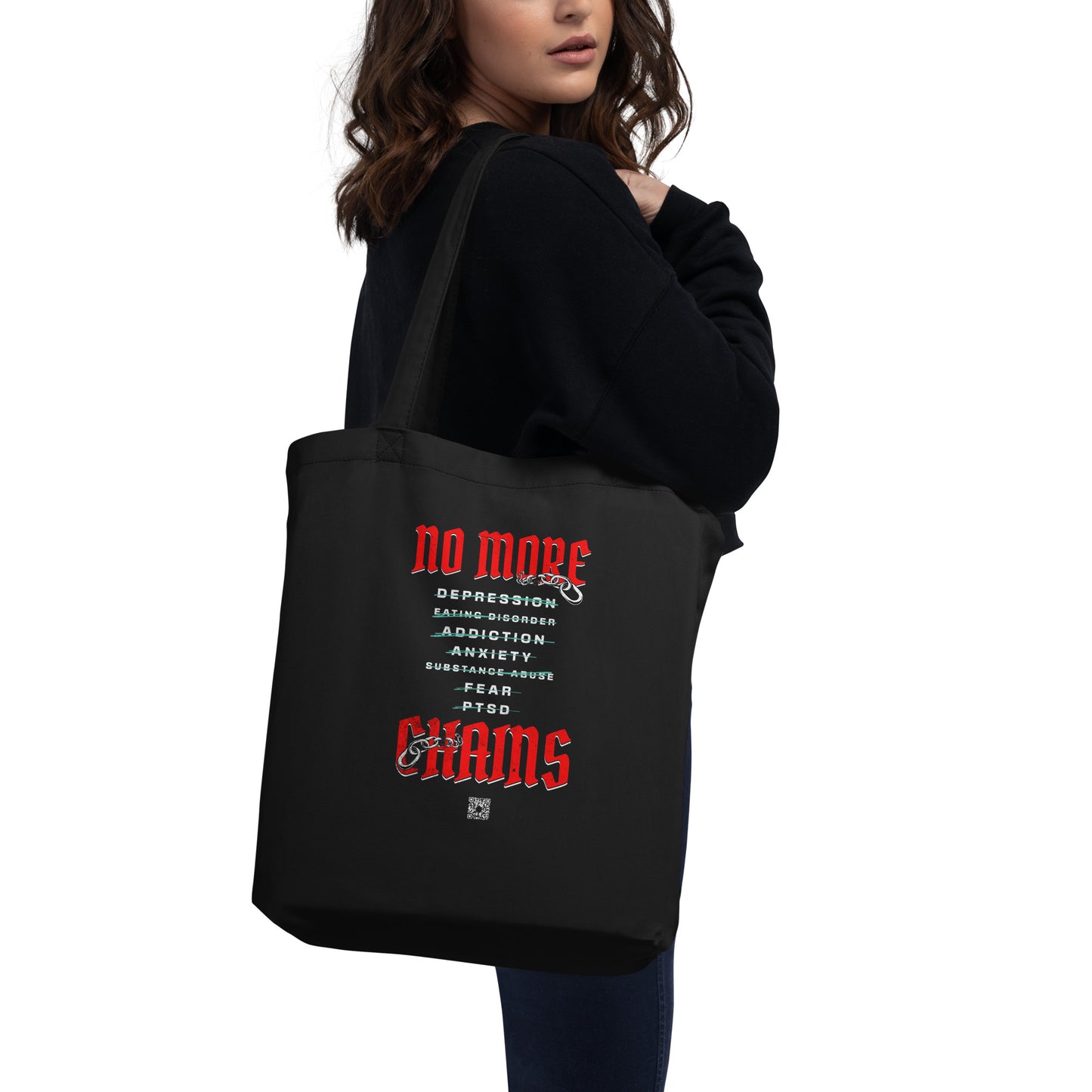 Eco Tote Bag (I AM FREE in red)