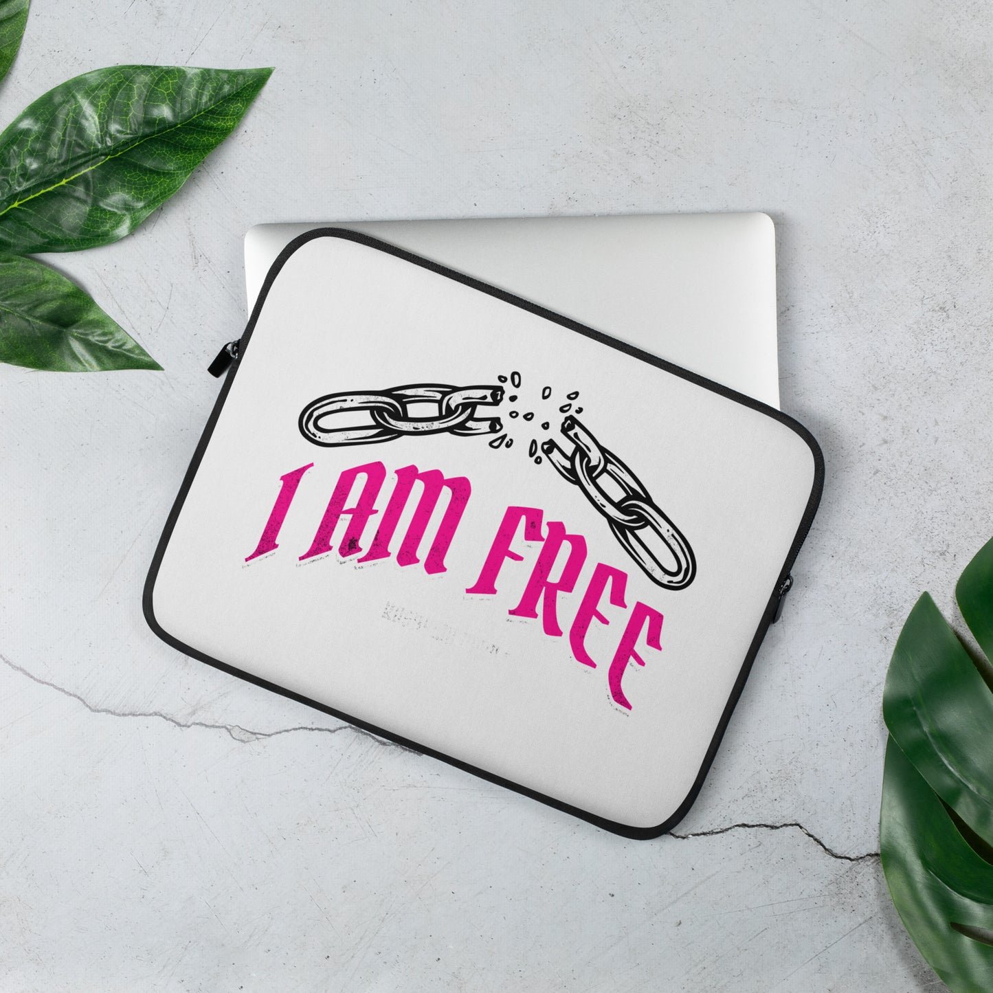 I AM FREE (Pink) Laptop Sleeve