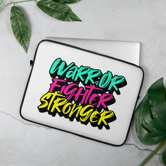 Warrior, Fighter, Stronger Laptop Sleeve