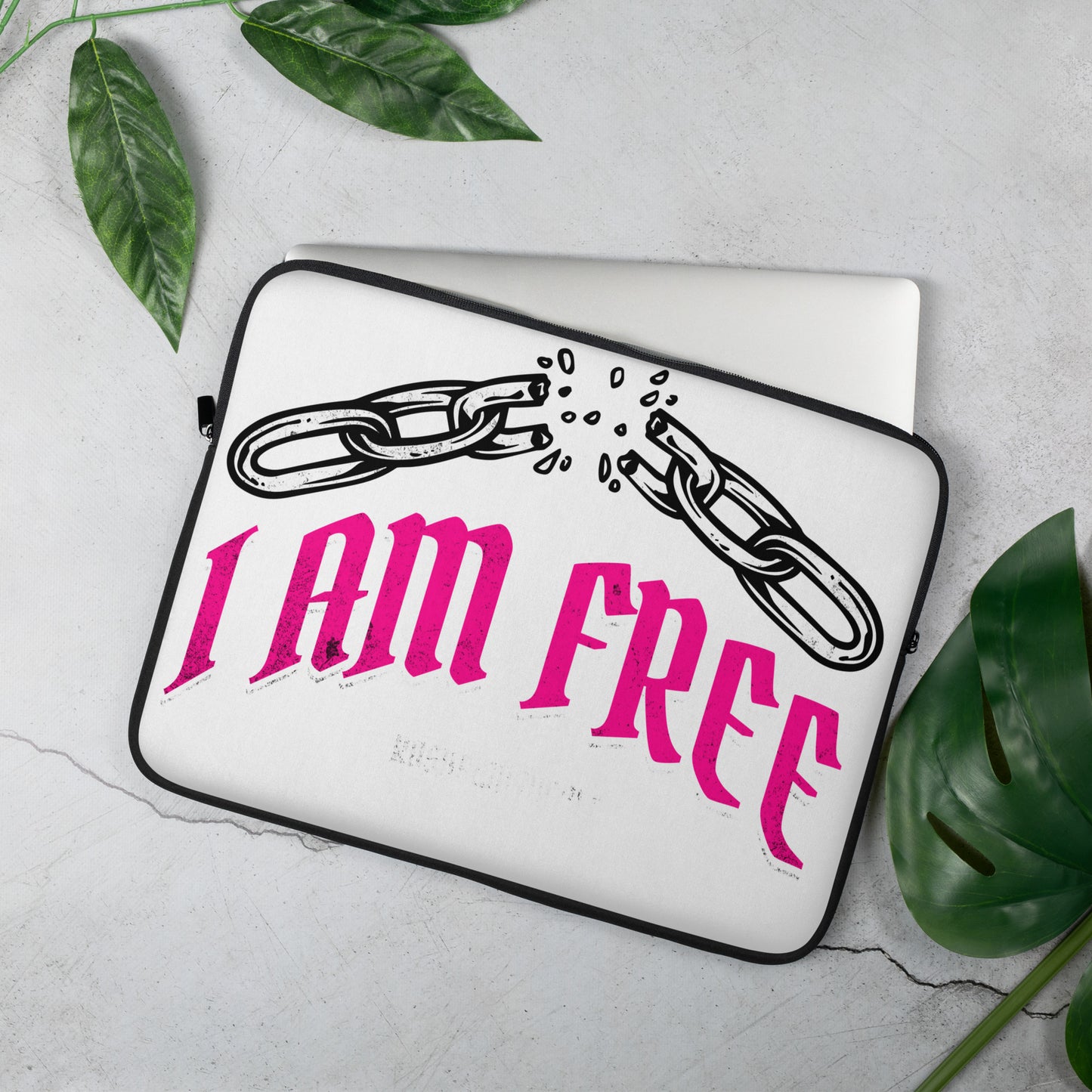 I AM FREE (Pink) Laptop Sleeve