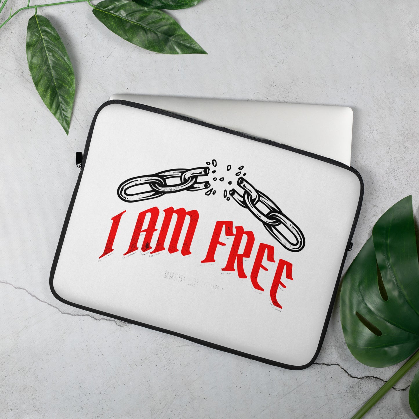 I AM FREE (Red) Laptop Sleeve