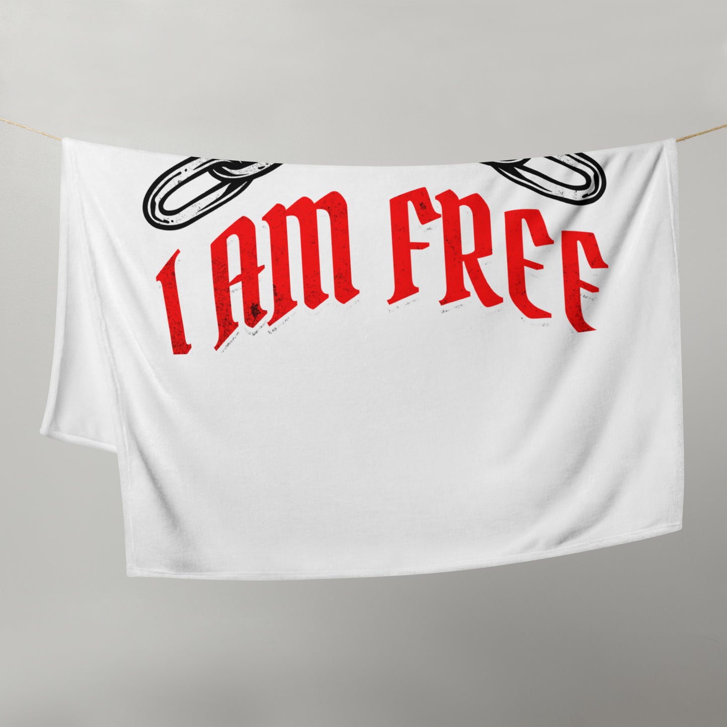 I AM Free Red Throw Blanket