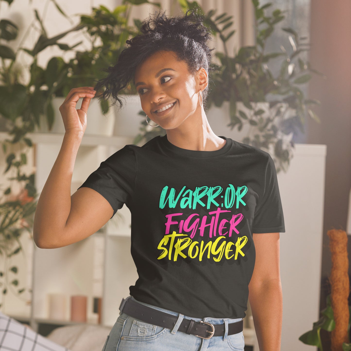 Short-Sleeve Unisex T-Shirt (Warrior, Fighter, Stronger)