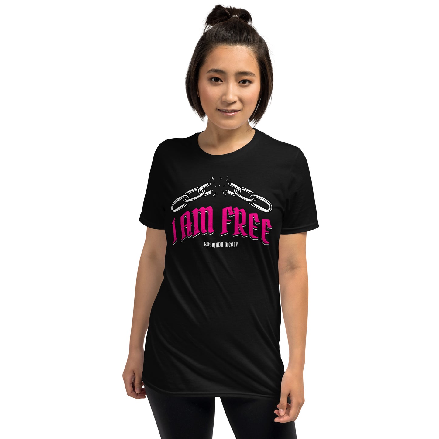 Short-Sleeve Unisex T-Shirt (I AM FREE in Pink)