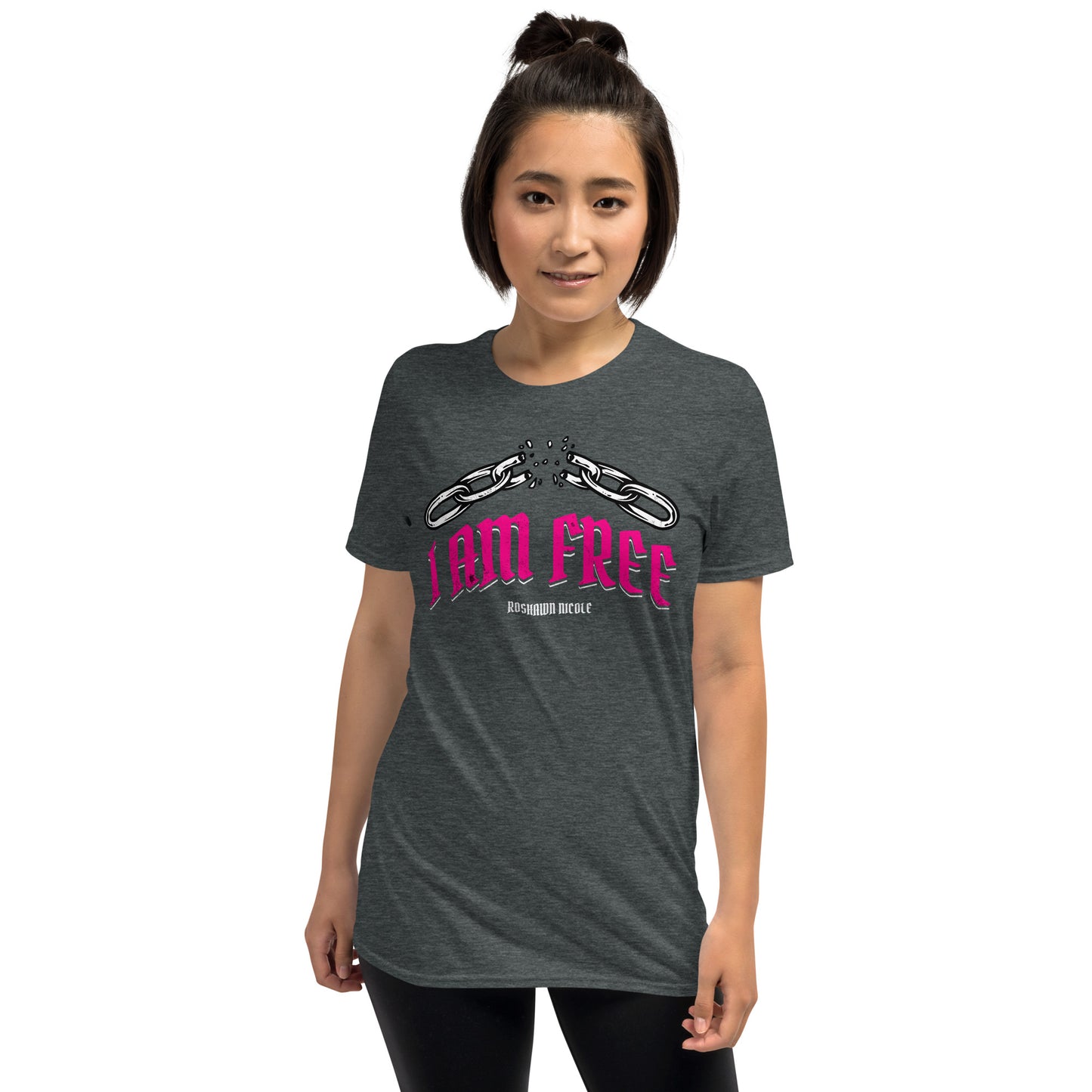 Short-Sleeve Unisex T-Shirt (I AM FREE in Pink)