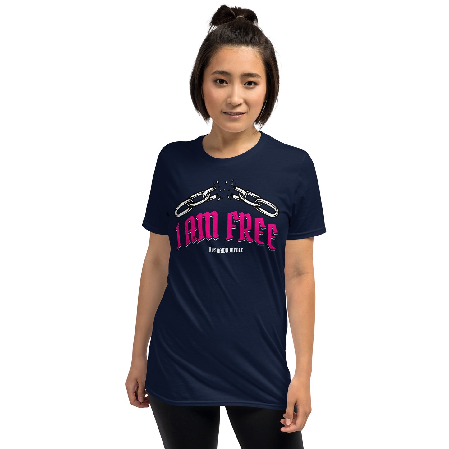 Short-Sleeve Unisex T-Shirt (I AM FREE in Pink)