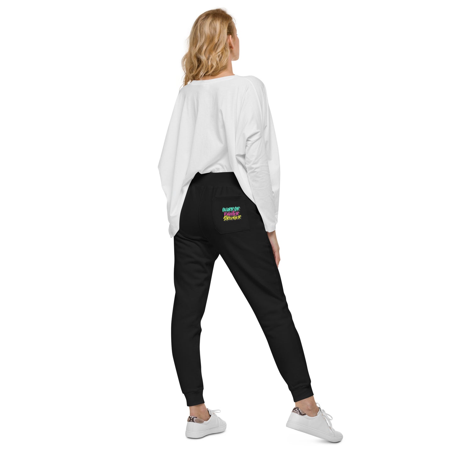 Warrior, Fighter, Stronger Unisex fleece sweatpants