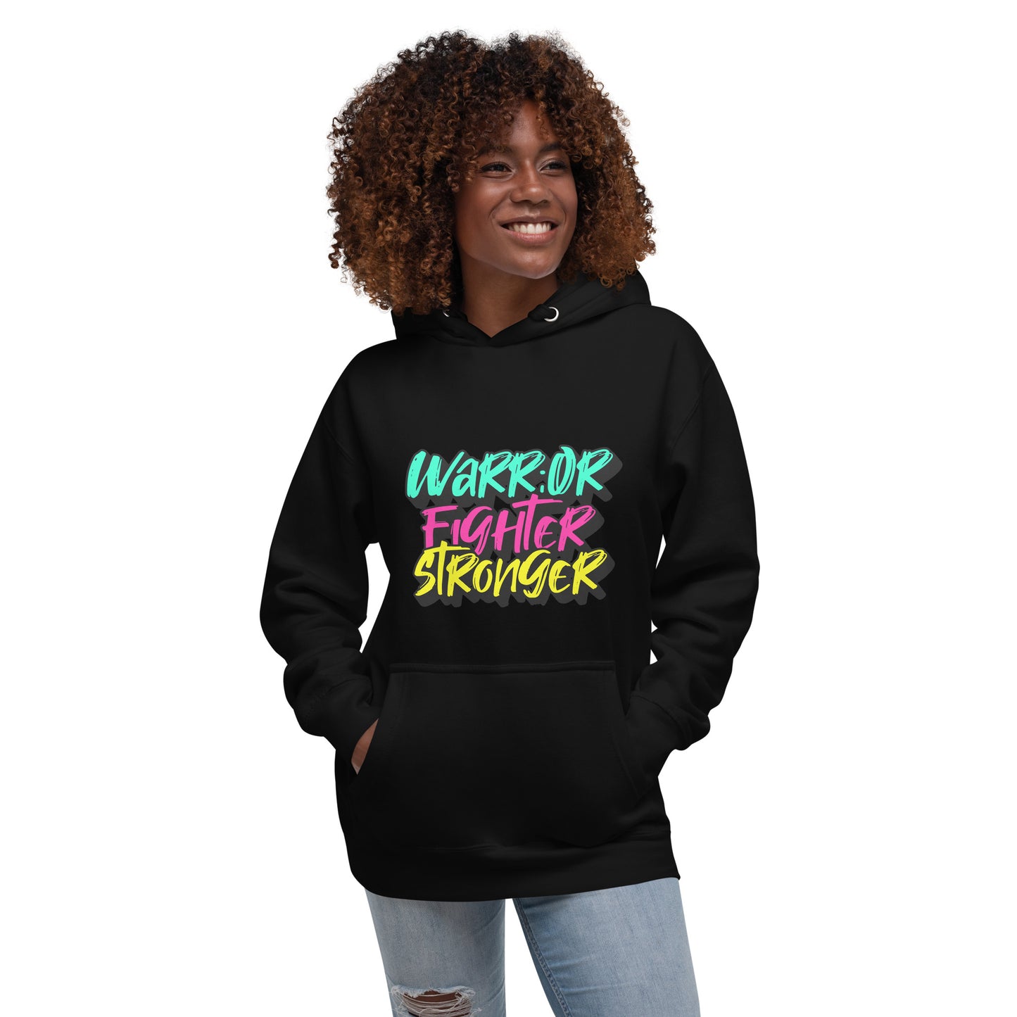 Warrior, Fighter, Stronger Unisex Hoodie