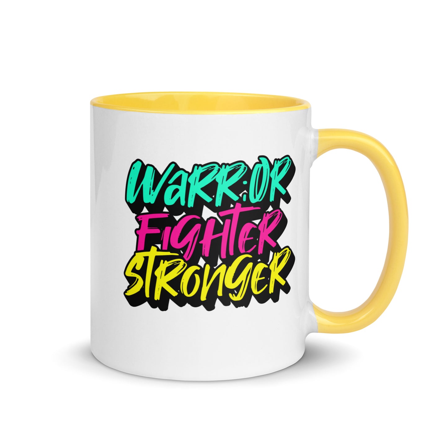 Warrior, Fighter, Stronger Mug with Color Inside